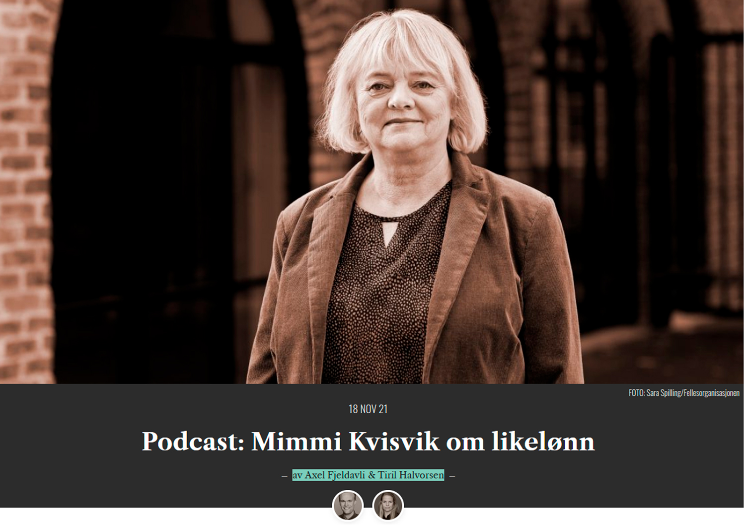 Podcast: Mimmi Kvisvik om likelønn