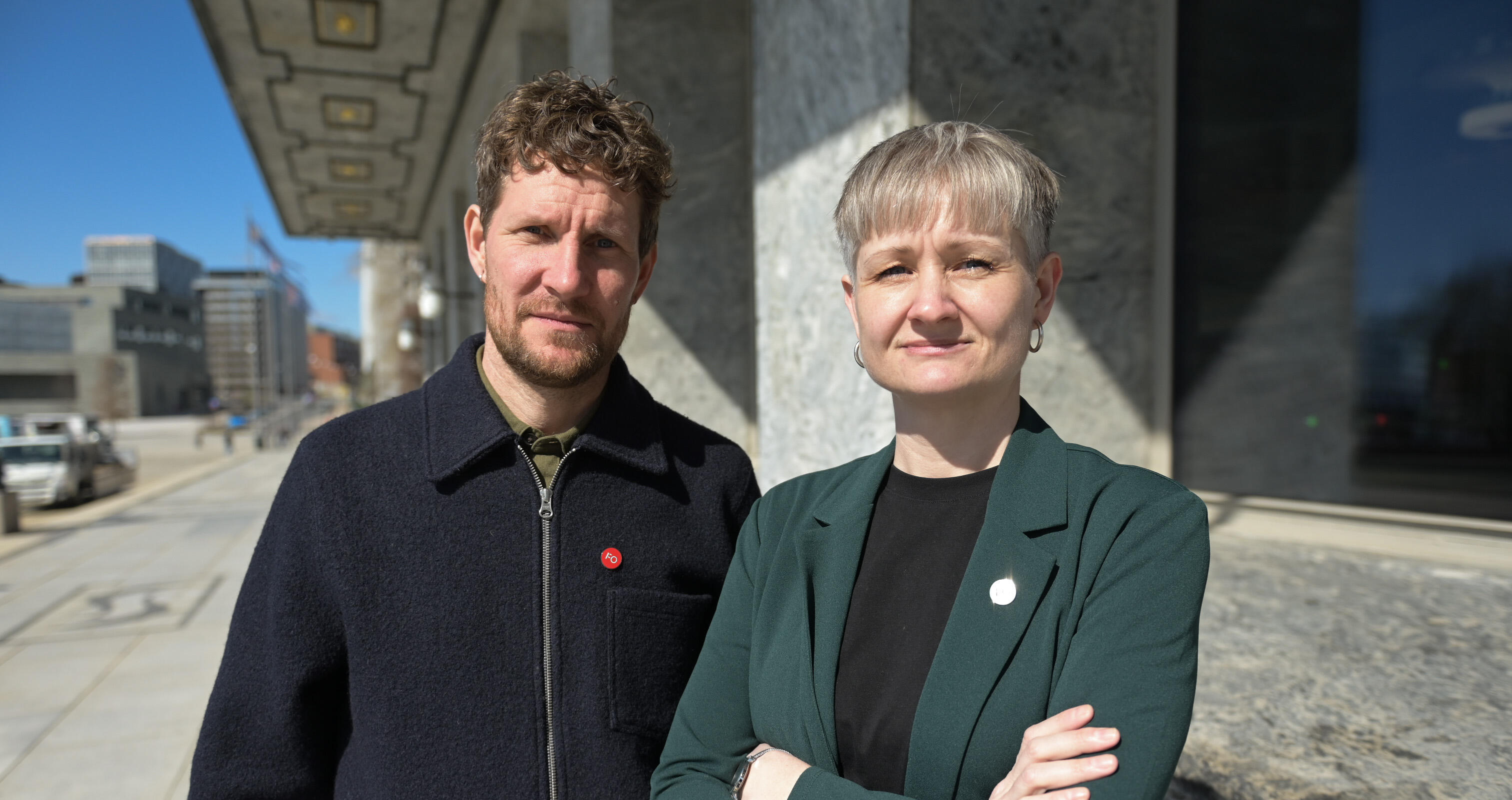 MEKLINGSINNSPURT: FOs forhandlere Lisbeth Norshus og Joachim Nybakke går inn i de siste timene i meklingen i Oslo Kommune